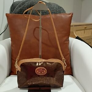 Sharif Brown and Tan Crossbody Bag
